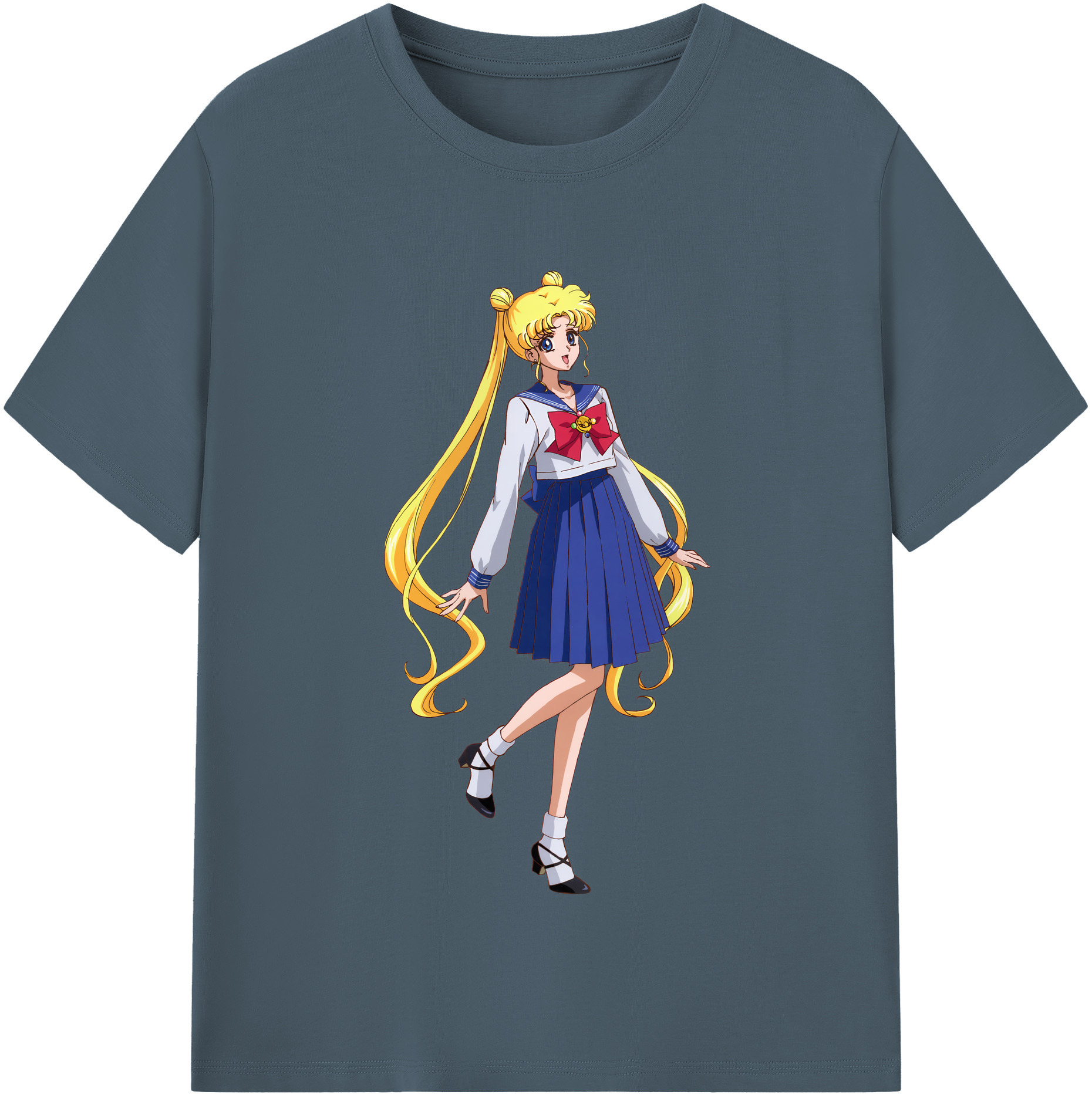 （画像用） 美少女戦士セーラームーン 愛野 美奈子 あいの みなこ Sailor Moon Aino Minako 綿100％半袖Tシャツ（フロントプリント）